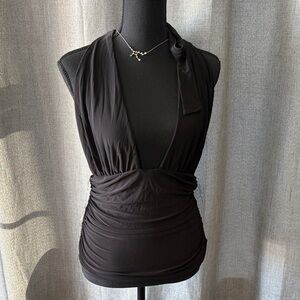 Chic Black Halter Top by Misty Rose